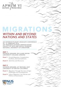 Recently, the sixth annual 'Asia Pacific Worlds in Motion' graduate student conference co-organized by the National University of Singapore and UBC convened in Singapore to explore our understanding of the transboundary movements of people and the transformative effects of migration.