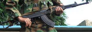 A member of the Kachin Independence Army in Kachin State; Myanmar (credit: Wotchit).