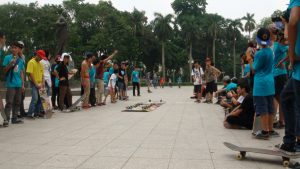 Skateboarders, traceurs and changes in urban space and social practices in Hanoi